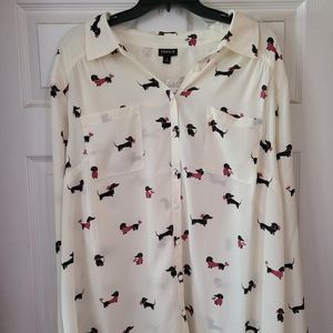 Torrid Button up sheer shirt
